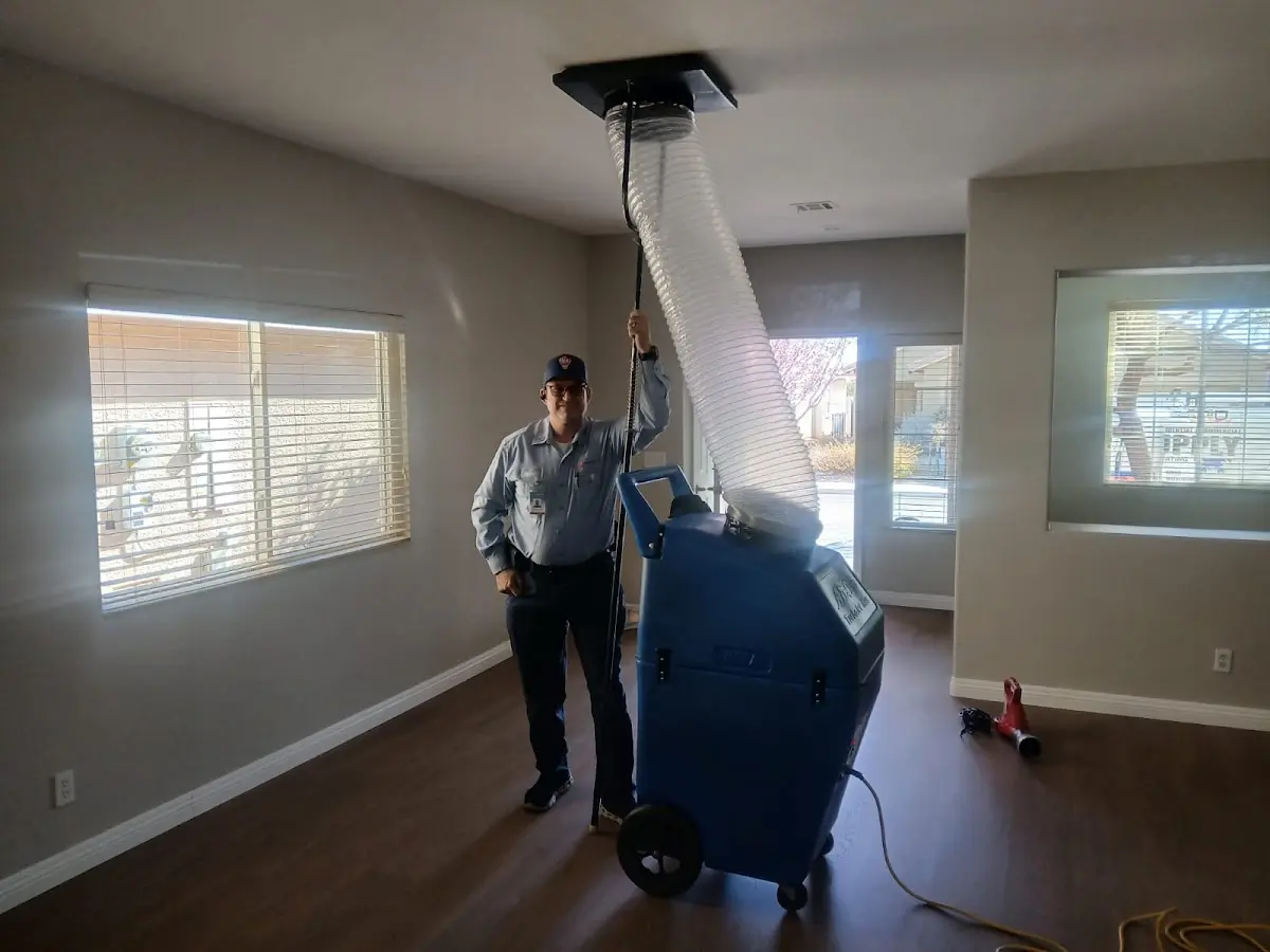 Professional Dryer Vent Cleaning work inside a San Mateo home